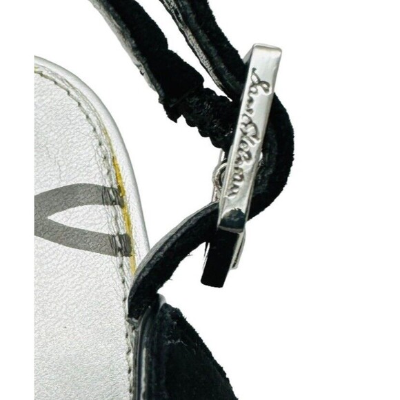 Sam Edelman Ola Slingback Pumps Womens 8.5M Ivory Black Snake Print Pointed Toe - Picture 6 of 16